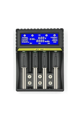 Besthome1 Çoklu Pil Şarj Cihazı: 18650, Aa/aaa, 9v Lcd Ekranlı Hızlı Şarj