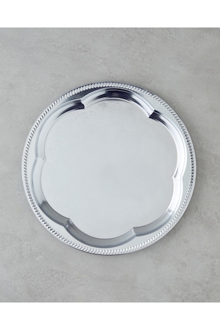 English Home Noble Metal İkram Tepsisi 35 Cm Silver