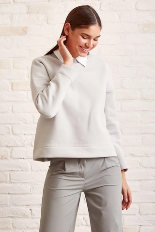 H1 Style Oversize Sweatshirt Pamuklu Mavi