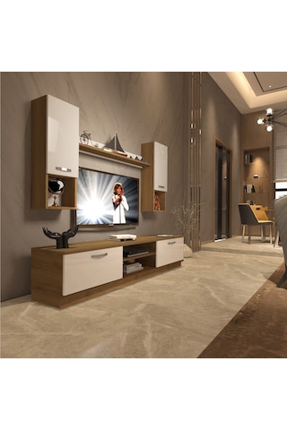 Decoraktiv Eko 5dab Mdf Dvd Tv Ünitesi Tv Sehpası Pera - Beyaz