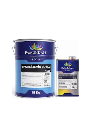 Tr 4530 Solventli Epoksi Zemin Boyası 21 Kg Turkuaz Ral 5018