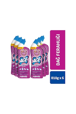 Ace Ultra Power Jel Kıvamlı Çamaşır Suyu Dağ Tazeliği 810G X 6 Adet