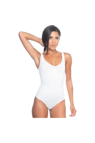 Ang Butik Beyaz Kalın Askılı Body Korse