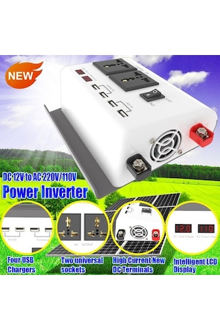 Dancemonkey 300w Araba Inverteri, Dc 12v'den Ac 220v Dönüştürücü, Otomobil Güç Sistemi