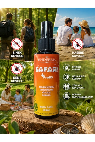 Enderma Safari Sprey 110 Ml +Prob5 Sinek Kovucu Doğal Sprey