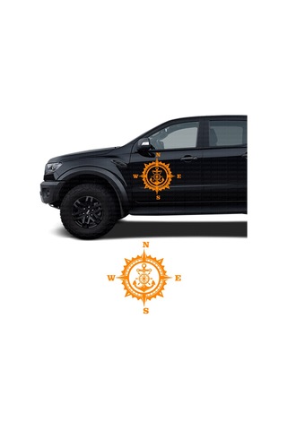 30 X 30 cm - Gemi Çapası Pusula Off Road Karavan Sticker