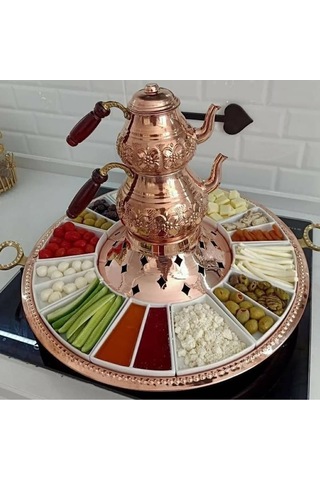 Bakır Kahvaltı Servis.Sunum Seti.