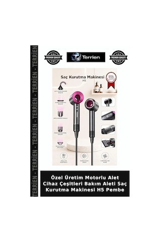 Özel Üretim Motorlu Alet Cihaz Çeşitleri Bakım Aleti Saç Kurutma Makinesi H5 Pembe