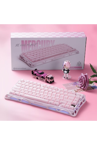 Gravastar Mercury K1 Rgb Kablosuz Mekanik Gaming Klavye, Alüminyum Çerçeveli, İngilizce Q, Special E