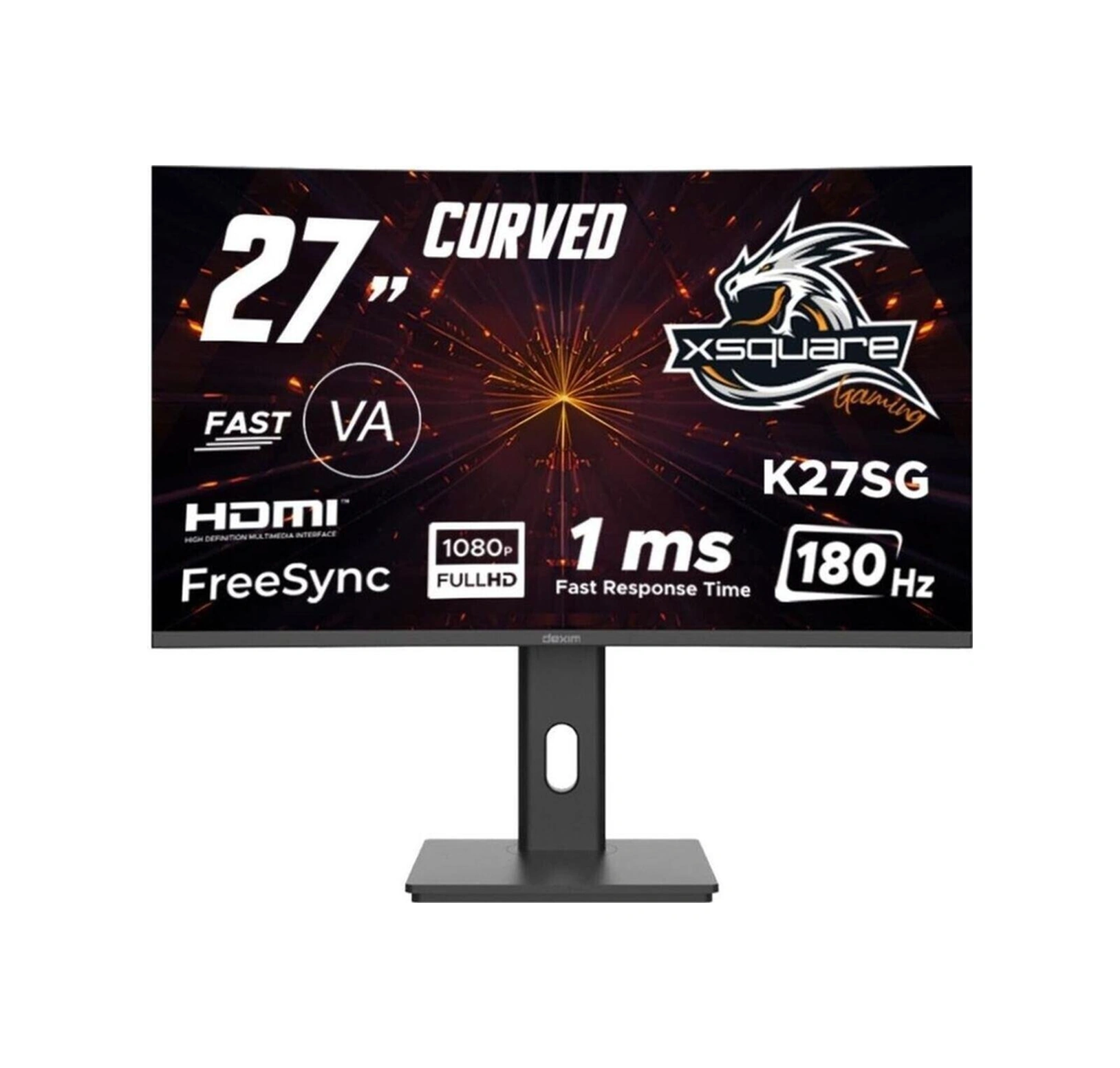 27\" Dmt008 Fhd 180hz 1ms Hdmı+dp K27sg Freesync Adaptive Sync Curved Va Gaming Pivot Monitör-116326