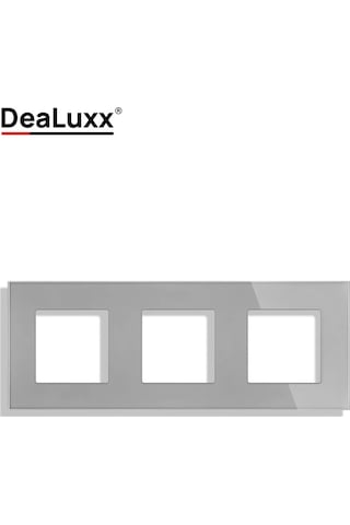 Dealuxx Cam Üçlu Gri Priz Çerçevesi 196471842