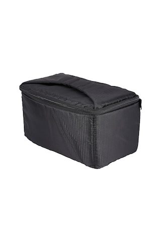 Vkemall Siyah Lens Kılıfı, Yumuşak Dolgulu, Su Geçirmez, 3 Fermuar, 26x15x14cm, Kamera Lens Koruyucu, Çantalara Bağlanabilir