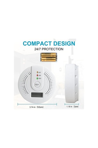 Artfulabode Yatak Ve Pille Paket Ofis Odası, Mutfak, Monoksit Monoksit Karbon Karbon Işık İçin Ev, Ekranlı Dijital Diğer Dedektörü, Dedektörleri, Co Co Çalışan Alarmı 2 Cb Diğer