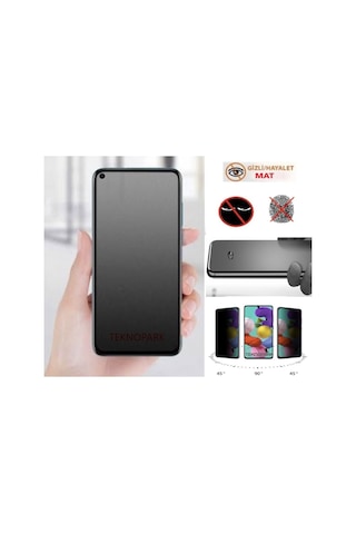 Oppo A55 Mat Hayalet Privacy Tam Kaplayan Kırılmaz Seramik Nano Ekran Koruyucu