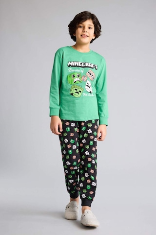 Defacto %100 Pamuklu Mınecraft 2'li Pijama Takımı Erkek Çocuk G9975A826SP