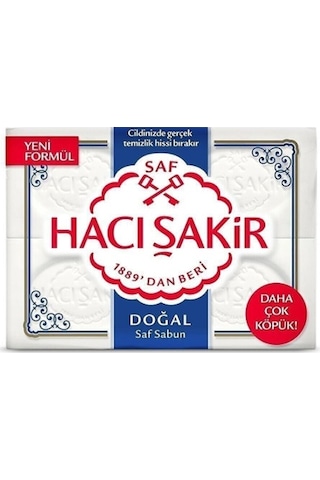 Hacı Şakir Doğal Saf Geleneksel Beyaz Sabun 4 x 150 G
