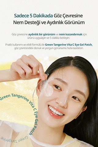 Goodal Yeşil Mandalina Özlü, Aydınlatıcı Göz Altı Maskesi Green Tangerine Vita C Eye Gel Patch