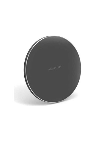 Sandwich Siyah Ultra İnce Alüminyum Qi Kablosuz Şarj Aleti - Hızlı Telefon Şarj Üstü, Taşınabilir Qi Standartlı Şarj