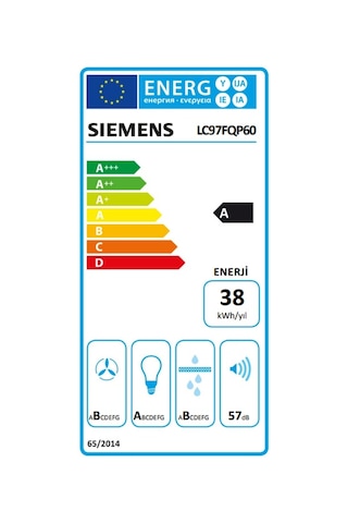 Siemens iQ500 LC97FQP60 Duvar Tipi Davlumbaz Siyah