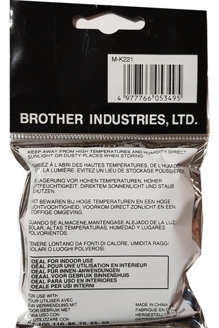 Brother P-Touch M-K221 M-Tape 9 MM Beyaz Üzerine Siyah Kağıt Etiket