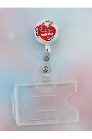 Thank You Nurses Silikon Yoyo Yaka Kartlığı Yatay Dikey Kart Koruyucu