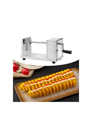 Homyl Spiral Patates Dilimleyici Havuç Sebze Doğrama Ev İçin Gümüş