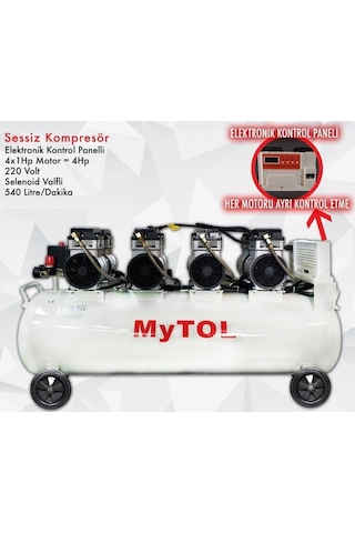 Mytol EWS200 4 Hp 8 Bar 200 LT Sessiz Hava Kompresörü