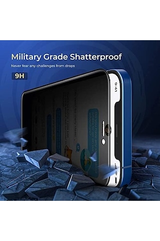 İphone 13/13 Pro İçin Hayalet Ekran Koruyucu Yandan Görünmeyen Ekranı Tam Kaplayan Gizlilik Filtreli Görünmez 5d İnce Cam Ekran Koruma