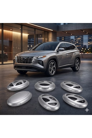 Hyundai Tuscon Ioniq Uyumlu Smart 3 Buton Silikon Oto Anahtar Kumanda Kabı Kılıf Gri