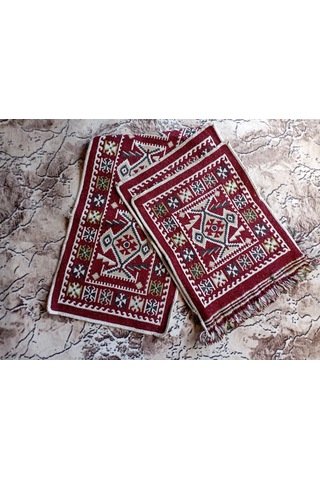 Parlak Dokuma Oto Koltuk Kilim Bordo