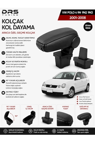 Volkswagen Polo 4 9n 9n2 9n3 2001 - 2008 Kolçak Kol Dayama Siyah