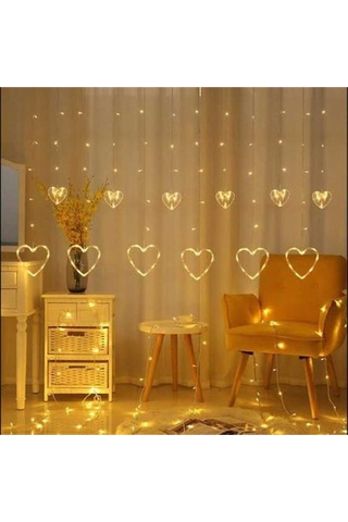 Dekoratif Kalpli Saçak Ip Perde Led Işık Aydınlatma Günışığı Gün Işığı