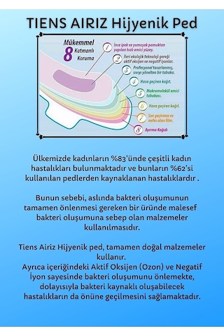 Tienz Airiz Tiens Hijyenik Ped Set 6'Lı Set 98 Adet R06