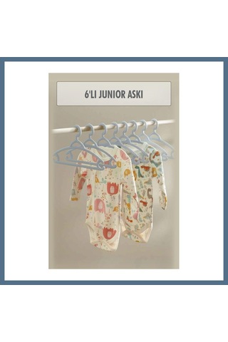 Buradabulabilirsin 6 Lı Bebek Askısı & Bebek Gardırop Askısı Gri Set Bbz