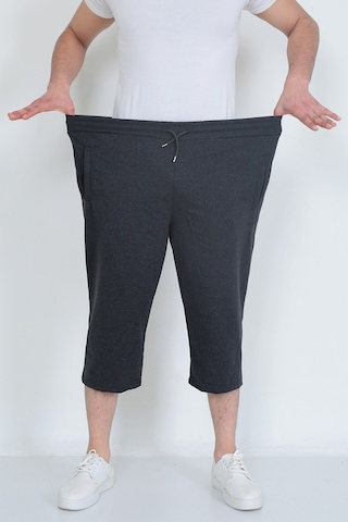 Lukitus Battal Büyük Beden Kapri Erkek Eşofman Altı Gri