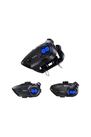 Y5x Rgb Işıklı Intercom 5 Kişi Bağlantılı 1000mah Motosiklet Bluetooth Kulaklık Seti