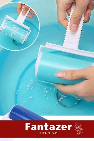 Fantazer Yeni Nesil Dayanıklı Evcil Hayvan Kedi Köpek Bot Yıkanabilir Pratik Tüy Toz Toplama Rulosu Aparatı