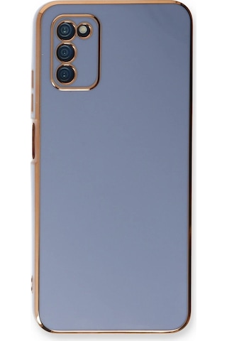 Gld-spt- Newface Samsung Uyumlu Galaxy A03s Kılıf Volet Silikon - Mavi