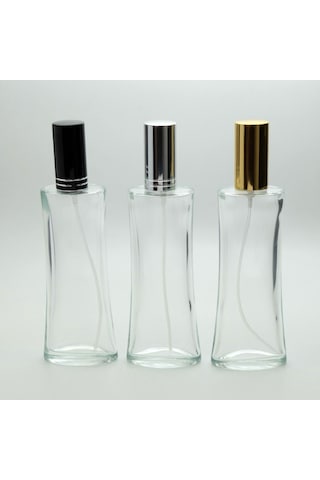 Boş Parfüm Şişesi 100 Ml 10 Adet Siyah Kapak Metal Valf Eyfel Boş Şişe