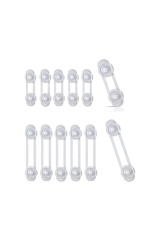 10 Adet Çocuk Çekmece Kilidi ve Dolap Kilidi Bebek Güvenlik Kilit Çok Renkli