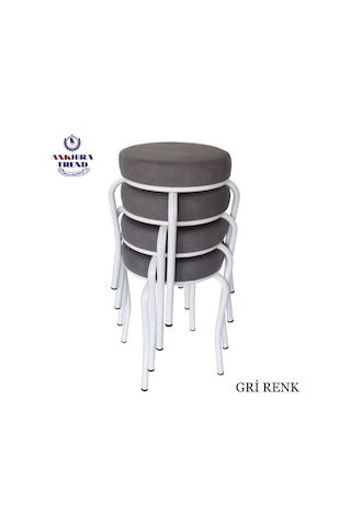 Tabure (Beyaz Ayaklı) (4 Adet) - Mutfak Balkon Taburesi