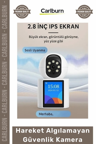 Kamera Akıllı Ev 24 Ghz Wifi 4mp Yüksek Çözünürlük Hareket Algılama Uzaktan Erişim Güvenlik Kamera