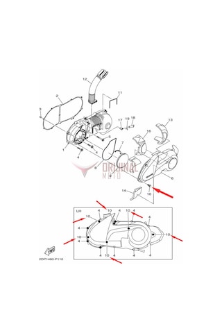 Yamaha Nmax 125 155 2015-20 / Xmax 250-300 2018 Varyatör Kapak Vidası