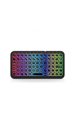 Mini Klavye Smarttv Işıklı Bluetooth Kablosuz Televizyon Ps3 Dizüstü Tabletler Ve Telefonlar İçin
