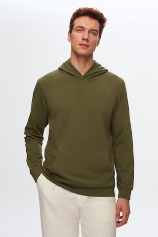 D'S Damat Ds Damat Relaxed Fit Haki Pamuklu Logo Baskılı Sweatshirt 8HCE2ORT01001 Haki