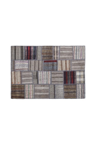 El Dokuması Patchwork Vintage Yün-pamuk Çizgili Halı 1327 160 X 230 Cm Çok Renkli El Dokuması Patchwork Vintage Yün-pamuk Çizgili Halı 1327 160 X 230 Cm Çok Renkli