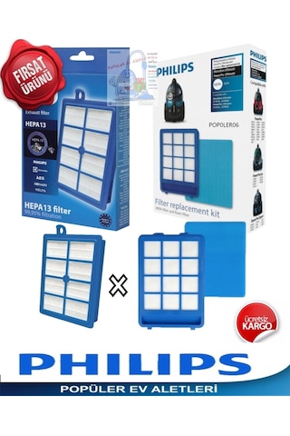 Philips Uyumlu Cp9273 Performer Pro Ön Ve Arka Hepa Filtre Seti (409052021)
