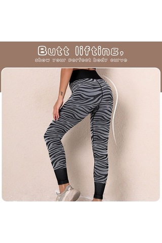 Fortunelane Kadınlar İçin Yüksek Bel Desenli Yoga Tayt, Spor Pantolon, Dar Kesimli Uzun Koyu Mavi Koyu Mavi