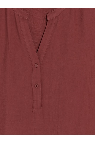 Lcw Everyday Bordo Kaçık Yaka Dokulu Bluz