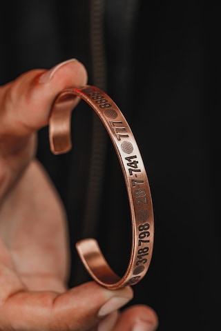 Erkek Bakır Bileklik - Sayı Sekansları Melek Sayılar Aşk Para Sağlık Mutluluk Vs Her Bileğe Uyar